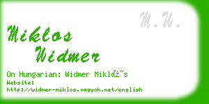 miklos widmer business card